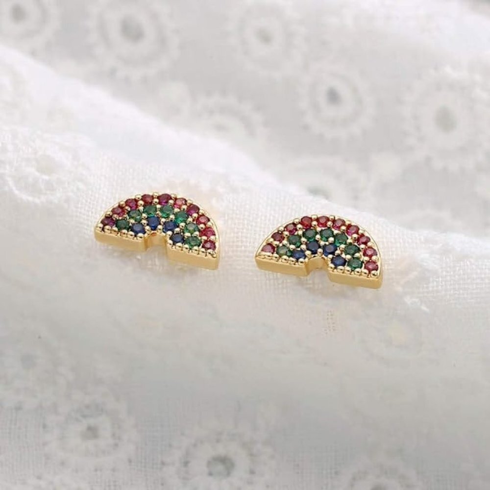Rainbow Stud Earrings
